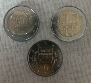 Lote 3 Monedas Conmemorativas Euro