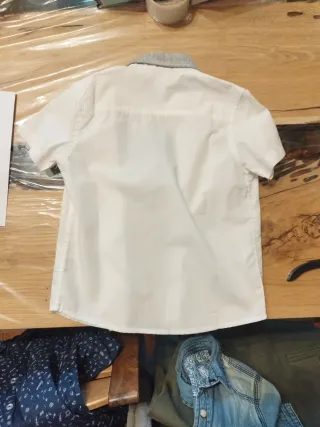 Camicia bimbo mezza manica bianca