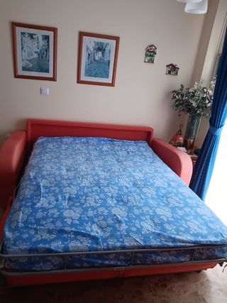 Sofá Cama Tela Rojo