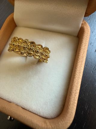 Anello Filigrana Sarda Argento Placcato Oro