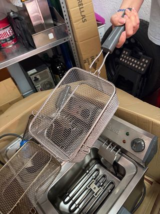 Freidora de acero inoxidable