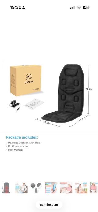 Asiento cojin masaje Comfier CF2206
