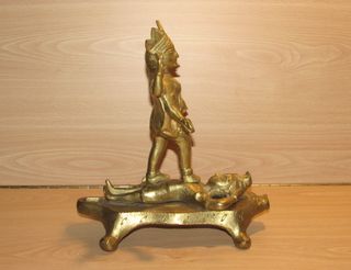 Diosa Shakti Kali en Shiva y tigre bronce 3855 gr