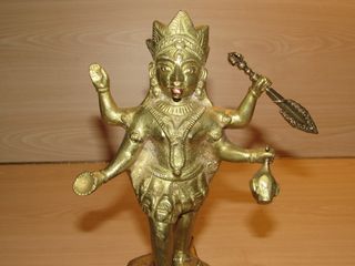 Diosa Shakti Kali en Shiva y tigre bronce 3855 gr