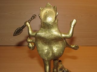 Diosa Shakti Kali en Shiva y tigre bronce 3855 gr