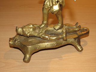 Diosa Shakti Kali en Shiva y tigre bronce 3855 gr