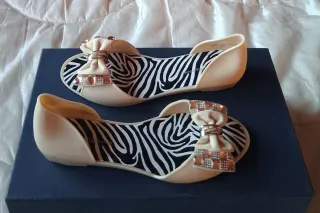 Sandali donna fiocco beige
