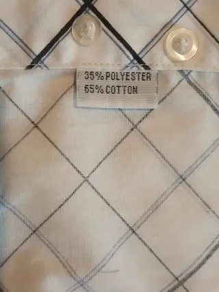 Camicia uomo Likas a quadri bianca taglia XXL