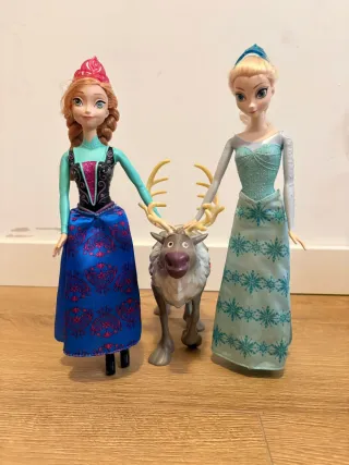 Lote Muñecas Frozen Anna, Elsa y Sven