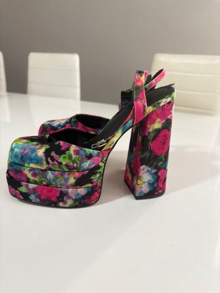 Zapatos ASOS fiesta tacón plataforma floral