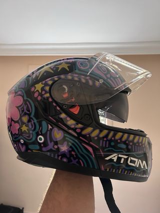 Casco MT Atom SV Axa A1 Morado TALLA M