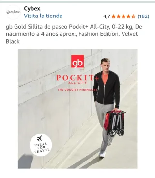 Silla de paseo gb Pockit+ All-City