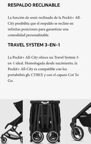 Silla de paseo gb Pockit+ All-City