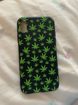 Custodia per iPhone XR con foglie verdi