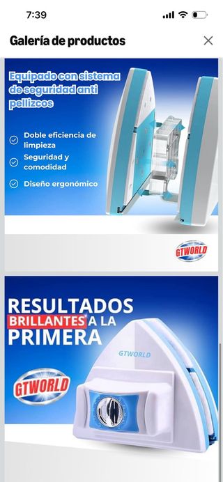 Limpia Cristales Magnético GTWORLD