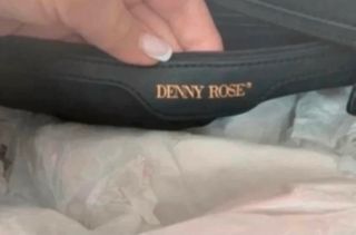 Borsa Denny Rose Blu con Borchie e Farfalle