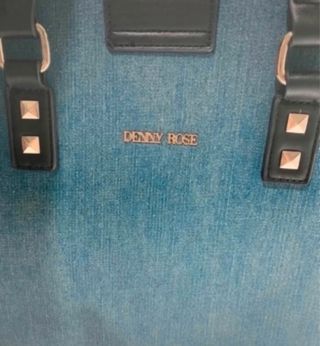 Borsa Denny Rose Blu con Borchie e Farfalle