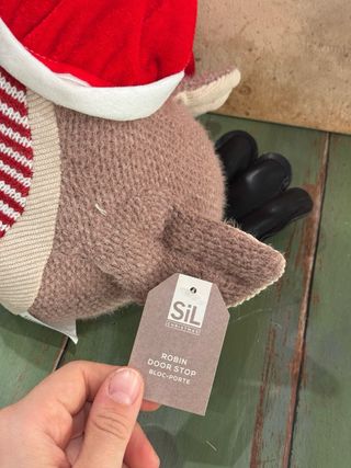 Ferma porta passerotto natalizio SiL