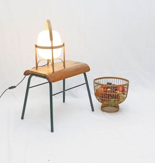 Taburete industrial madera y metal