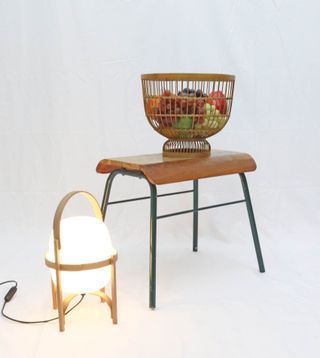 Taburete industrial madera y metal