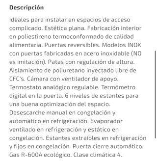 Congelador industrial 350L