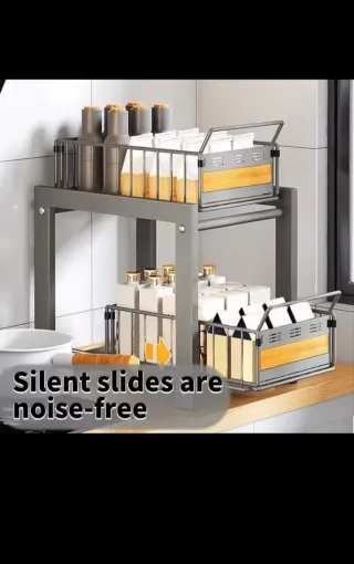 Estantería Cocina 2 Niveles Metal Madera