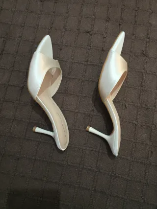 Sandalias tacón alto T37 beige