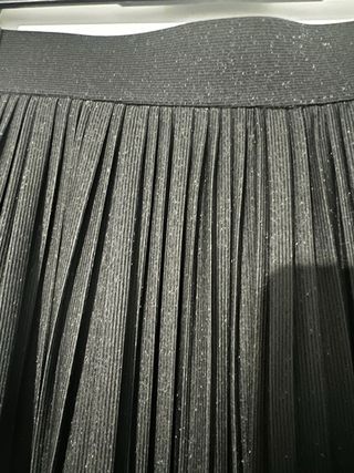 Falda plisada Mango Talla L con brillo