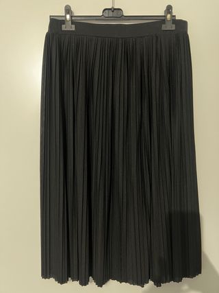 Falda plisada Mango Talla L con brillo