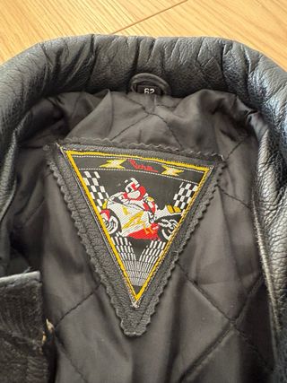 Chaqueta de piel moto hombre