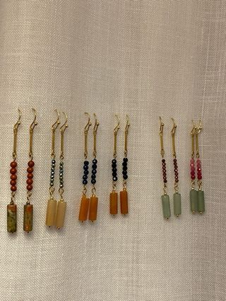 Pendientes colgantes piedra brillante eventos