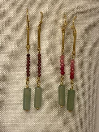 Pendientes colgantes piedra brillante eventos