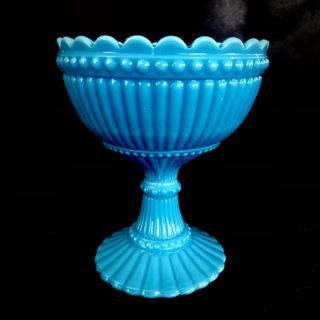 Antiguas Copas Opalinas Azules Italia 60s