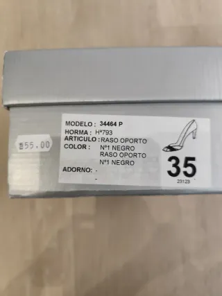 Zapatos de fiesta negros Talla 35 - 36