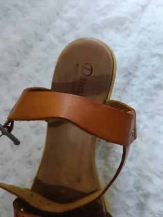 Sandali donna marrone/giallo n.40