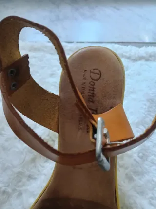 Sandali donna marrone/giallo n.40