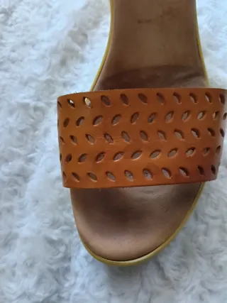 Sandali donna marrone/giallo n.40