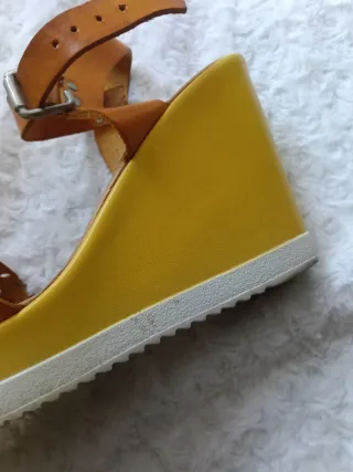 Sandali donna marrone/giallo n.40