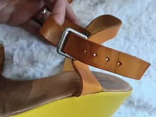 Sandali donna marrone/giallo n.40