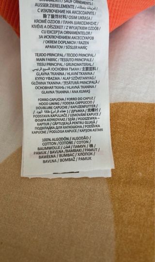 Chaqueta bebé Losan 9-12 meses naranja palmeras