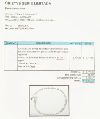 Pulsera Oro y Diamantes