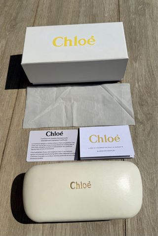 Gafas de sol Chloe doradas y marrones