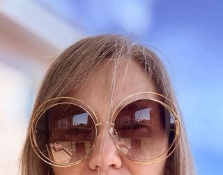 Gafas de sol Chloe doradas y marrones