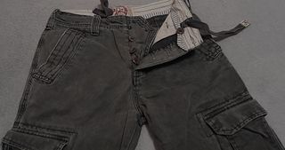 Calça Cargo Preta Larga