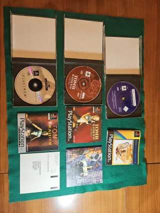 3 Juegos PlayStation 1 Tomb Raider y Actua Tennis