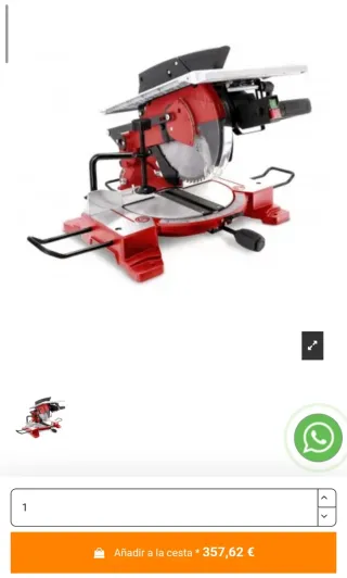 Sierra ingletadora roja