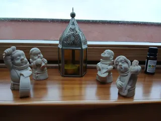 Figuras Monjes Músicos Cerámica