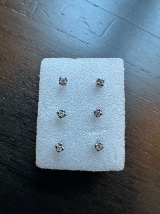 Piercing Naso Oro Bianco Diamante 0.01ct