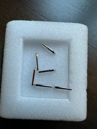 Piercing Naso Oro Bianco Diamante 0.01ct