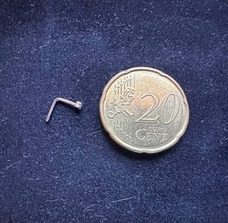 Piercing Naso Oro Bianco Diamante 0.01ct